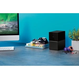 WD My Book Duo WDBFBE0240JBK 2 x Total Bays DAS Storage System - 24 TB HDD Desktop - 2 x HDD Installed - 24 TB Installed H