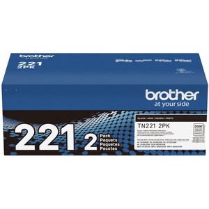 Brother TN221 Original Standard Yield Laser Toner Cartridge - Twin-pack - Black - 2 / Box - 2500 Pages Black (Per Cartridge)