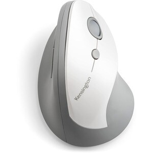 Kensington Pro Fit Ergo Vertical Wireless Mouse - Wireless - Radio Frequency - 2.40 GHz - Gray - USB - 1600 dpi - Scroll W