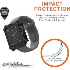 Urban Armor Gear Watch Case 44mm for Apple Watch - For Apple Apple Watch - Black - Crack Resistant, Scratch Resistant - Po