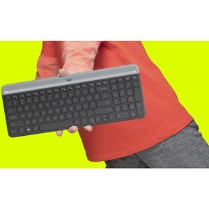 Logitech MK470 Tastatur & Maus - QWERTZ - Schweizerisch - Kabellos, Funk USB - Optische, Kabellos, Funk, USB, 1000 dpi Bew