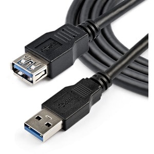 StarTech.com 2m Black SuperSpeed USB 3.0 Extension Cable A to A - M/F - First End: 1 x 9-pin USB 3.0 Type A - Male - Secon