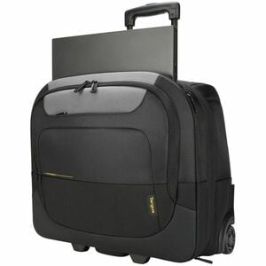 Targus CityGear TCG717GL Carrying Case (Roller) for 39.6 cm (15.6") to 43.9 cm (17.3") Notebook - Black, Grey - Shock Abso