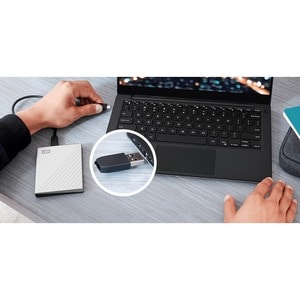 WD My Passport Ultra Tragbar Festplatte - Extern - 5 TB - Silber - Desktop-PC Unterstütztes Gerät - USB 3.0 - 256-bit Vers