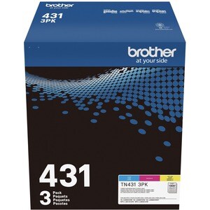 Brother TN-431 Original Standard Yield Laser Toner Cartridge - Multi-pack - Cyan, Magenta, Yellow - 3 / Box - 1800 Pages C