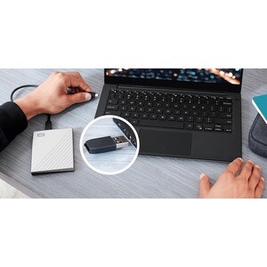 WD My Passport Ultra Tragbar Festplatte - Extern - 5 TB - Silber - Desktop-PC Unterstütztes Gerät - USB 3.0 - 256-bit Vers