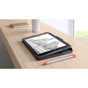 Logitech Slim Folio Keyboard/Cover Case (Folio) for 25.9 cm (10.2") Apple, Logitech iPad (7th Generation) Tablet - Graphit