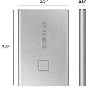 Samsung T7 MU-PC500S/WW 500 GB Portable Solid State Drive - External - PCI Express NVMe - Silver - Smartphone, Smart TV, G