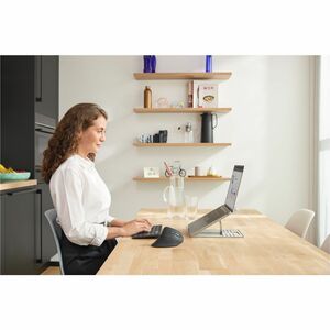 Kensington SmartFit Height Adjustable Notebook Stand - Up to 43.2 cm (17") Screen Support - Grey - For Notebook, Home - Ad