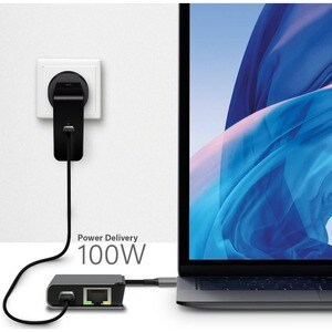 Alogic Ultra USB Type C Docking Station for Notebook/Tablet/Smartphone - Memory Card Reader - microSD, SD - 100 W - Space 