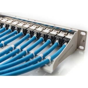 DIGITUS Professional 12 Port(s) Blank Patch Panel - Light Grey - 1U High - Rack-mountable