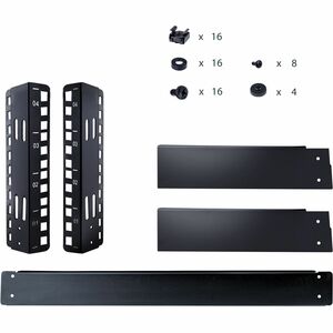 StarTech.com 4U Bodenstehend Rackrahmen für A/V-Geräte, LAN-Schalter, Patchfeld, Server - Schwarz - TAA-konform - Stahl - 