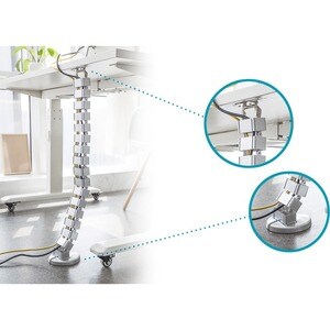 Digitus Kabelführung - Silber - 1 Pack Paket - Kabelführung - 1,3 m Länge - ABS-Kunststoff, Metall