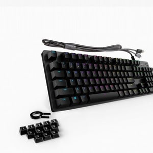 Logitech G512 RGB Mechanical Gaming Keyboard, GX Blue, USB Passthrough - Cable Connectivity - USB 2.0 Interface - English 