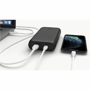 Belkin 30W USB-C 2-Port Power Bank - 20k mAh - 1xUSB-C (30W), 1xUSB-A (12W) - Portable Charger - Black - 20000 mAh