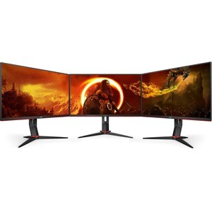 AOC AGON Q27G2U/BK 27" Class WQHD Monitor LCD para gaming - 16:9 - 68,6 cm (27") Viewable - Alinhamento vertical (VA) - WL