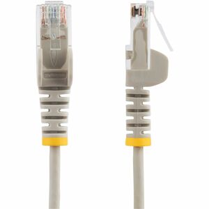 StarTech.com 0.5 m CAT6 Cable - Slim CAT6 Patch Cord - Grey - Snagless RJ45 Connectors - Gigabit Ethernet Cable - 28 AWG (