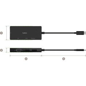 USB-C TO HDMI/VGA/DP ADAPTER BLACK