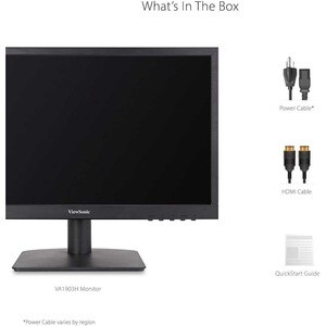 Monitor LED ViewSonic Value VA1903H 19" Class HD - 16:9 - 47cm (18.5") Viewable - Torsión Nemática (TN) - LED Retroilumina