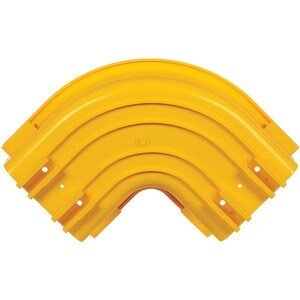 Tripp Lite series Toolless Horizontal 90-Degree Elbow for Fiber Routing System, 120 mm (5 in) - Elbow - Yellow - Polyvinyl