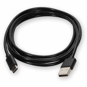 AddOn 2m USB A 2.0 Male to USB C 2.0 Male Black Extension Cable - 6.56 ft USB-C/USB-A Data Transfer Cable for Notebook, PC