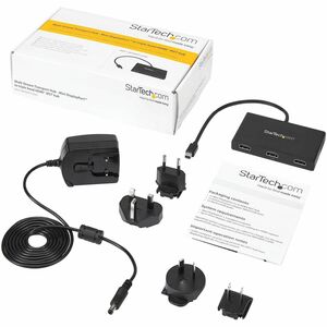 StarTech.com Signal Splitter - Plastic - 30 Hz to 60 Hz - 3840 × 2160 - 15.20 m Maximum Operating Distance - DisplayPort -