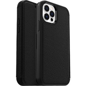 OtterBox Strada Carrying Case (Folio) Apple iPhone 12, iPhone 12 Pro Smartphone - Shadow Black - Drop Resistant, Fingerpri