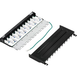 12-port Cat6a Shielded Wall Mount Patch Panel