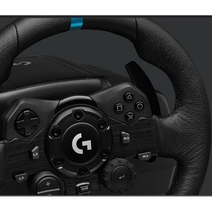 Logitech G G923 Gaming Steering Wheel - Cable - USB - PlayStation, PC, PlayStation 5 - Black