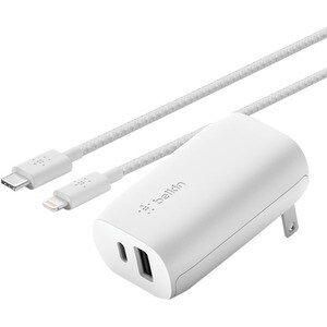 Belkin Braided USB-C to Lightning Cable (2m / 6.6ft, White) - 2.01 m Lightning/USB-C Data Transfer Cable for iPad, iPad Pr