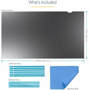 StarTech.com Plastik Blendfrei Blickschutzfilter - Transparent - 1 Stück - TAA-konform - für 61 cm (24 Zoll) Widescreen LC