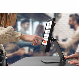 CTA Digital Quick Release Secure Table Kiosk with Wireless Inductive Charging Case - Table - Rubber, Metal