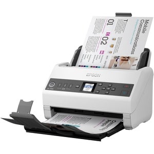 Epson DS-730N Sheetfed Scanner - 600 dpi Optical - 8-bit Color - 8-bit Grayscale - 40 ppm (Mono) - 40 ppm (Color) - Duplex