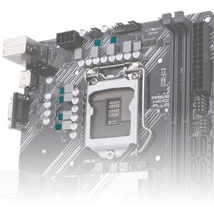 Asus Prime H410I-PLUS/CSM Desktop Motherboard - Intel H410 Chipset - Socket LGA-1200 - Mini ITX - 64 GB DDR4 SDRAM Maximum
