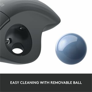 Logitech ERGO M575 Wireless Trackball Mouse - Easy Thumb Control, Precision and Smooth Tracking, Black - Optical - Wireles