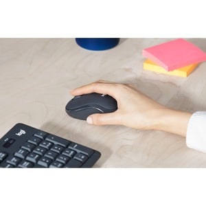 Logitech MK295 Silent Wireless Combo - USB Wireless Wi-Fi - Graphite - USB Wireless RF Mouse - Graphite - AA, AAA - Compat