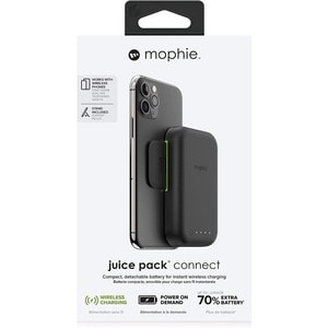 Mophie juice pack connect 5000mAh Power Bank - For iPhone, Qi-enabled Device, Smartphone, USB Type C Device - 5000 mAh - 1