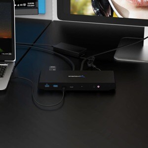 Sabrent USB Type-C Dual 4K Universal Docking Station with USB C Power Delivery (DS-WSPD) - for Computer - 60 W - USB Type 