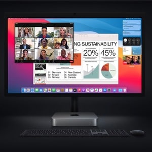 Apple Mac mini MGNR3X/A Desktop Computer - Apple Octa-core (8 Core) - 8 GB RAM - 256 GB SSD - Mini PC - Silver - macOS Big