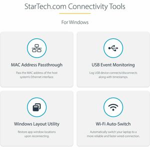 StarTech.com USB 3.1 (3.1 Gen 2) Type C Docking Station for Notebook, Tablet, Workstation - 100 W - Grey - 1 Displays Supp