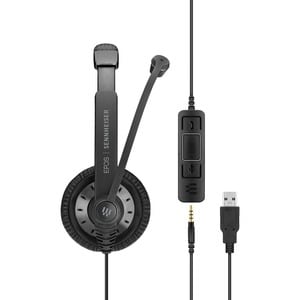 EPOS | SENNHEISER IMPACT SC 75 USB MS Headset - Stereo - Mini-phone (3.5mm), USB Type A - Wired - On-ear - Binaural - Nois