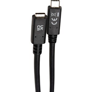 Cavo per trasferimento dati V7 V7UC3EXT-2M - 2,01 m USB-C - 5 Gbit/s - Prolunga - Schermato - 30 AWG - Nero