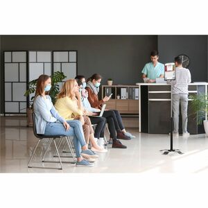 CTA Digital Medical Mobile Floor Stand with Small Enclosure - Up to 8" Screen Support - 61" Height x 14.50" Width x 13" De