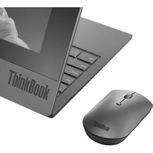 Mouse Lenovo - Bluetooth - Óptico - 3 Botón(es) - Gris hierro - Inalámbrico - 2400 dpi - Simétrico