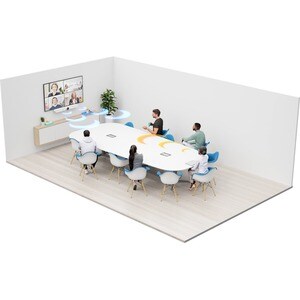 Telecamera per videoconferenze Logitech Rally Bar - 30 fps - Bianco - USB 3.0 - 3840 x 2160 Video - 3x Zoom Digitale - Mic