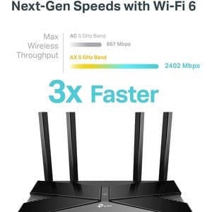 TP-Link Archer AX50 Wi-Fi 6 IEEE 802.11ax Ethernet Wireless Router - Dual Band - 2.40 GHz ISM Band - 5 GHz UNII Band - 4 x