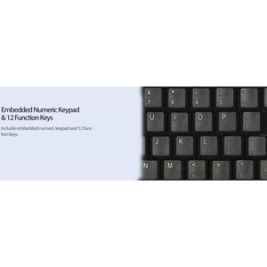 Adesso SlimTouch AKB-410UB Keyboard - Compact - Cable Connectivity - USB Interface - TouchPad - English (US) - Black - Mem
