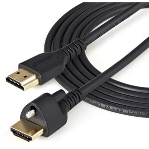 StarTech.com Cavo HDMI 2.0 da 2m con connettore a vite di bloccaggio - Cavetto HDMI 4K 60Hz HDR - Filo HDMI con Ethernet a