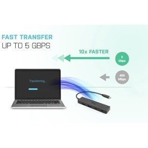 i-tec USB Hub - USB 3.1 Type C - Portable - Black - 4 Total USB Port(s) - 2 USB 3.0 Port(s) - 2 USB 3.1 Port(s) - PC, Mac,