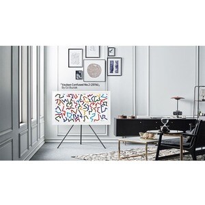 Samsung (2021) 55" The Frame Customizable Bezel - Modern White - 48.86" x 28.12" Frame Size - Rectangle - Landscape - Magn